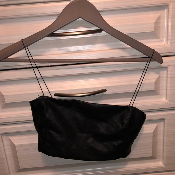 Meshki faux leather crop top - Picture 1 of 3